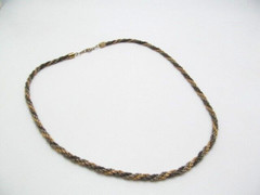 Vintage Multi Silver Gold & Gunmetal 3.75mm Rope Twist Chain Necklace 18 Inch