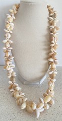 Vintage Cowrie Shell Necklaces 32″ Handmade Lei Single Strand Hawaii