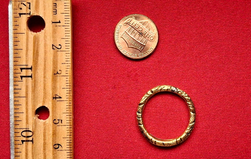 Large Antique Gold Filled SPLIT RING 25mm or 1″ Albertina Watch FOB Finding