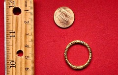 Large Antique Gold Filled SPLIT RING 25mm or 1″ Albertina Watch FOB Finding