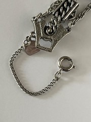 Judy Lee 3 Strand Goldette Slide Bracelet Victorian Revival Silver Tone 7″ Vtg