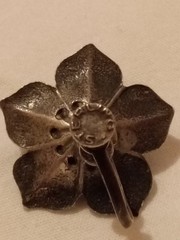 Sterling Floral Screwback Earrings