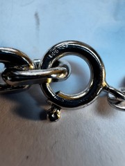 Vintage Sterling Silver 925 Heavy 5.2mm Rolo Chain Bracelet 28.2g 7.5″