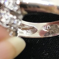 Vintage Signed LL 925 Sterling Silver Pink Topaz Cubic Zirconia Ring sz 7