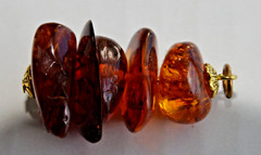 ✅RUSSIAN SOVIET BALTIC SEE AMBER PENDANT 老琥珀 KALININGRAD GOLD STONE ROCK BEADS💥
