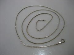 FAS ITALY SIGNED 30″ BOX CHAIN NECKLACE 8.4 GRAMS
