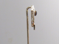 Vintage / Antique 14K White Gold , Sapphire & Diamond Stick Pin J Estate Find !