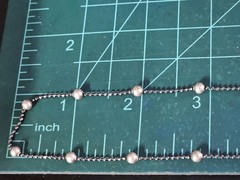 Vintage JCM Sterling Silver Italian Beaded Station Long Chain Necklace 60″