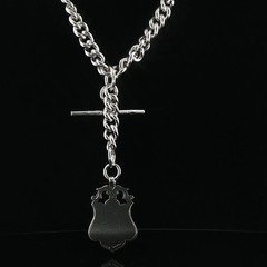 Magnificent Antique Birmingham Sterling Silver Albert Watch Chain
