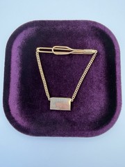 Vintage SWANK Sweetheart Tie Chain Locket 1940-1950 Gold Tone Secret Photo Deco