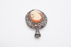 Vintage Jezlaine Sterling Silver 925 Cameo Pendant