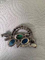 Vintage D&E Juliana SET Clip Earrings Large Brooch Tiered 3 Piece Prong-Set 1950