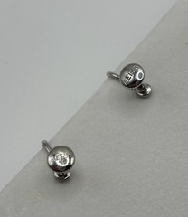 Vintage Weiss Smoky Gray Rhinestone Brooch Pin and Earrings Signed Beautiful