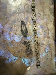 Vintage 900 Silver Bracelet And 800 Brooches