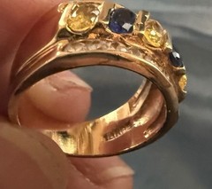 Vintage Mixed Lot of 17 Rings with Assorted Simulated Gemstones and Mixed Metals