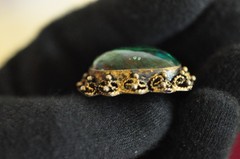 Vintage 935 Silver Brooch/Pendant – Eilat Stone (King Solomon Stone) – 1¾”, 18g