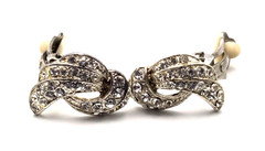 Vintage Sparkling Fancy Clip-On Earrings Gold/Silver Tone 1960s-1980s