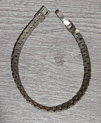 Vintage Silver Tone Box Link Chain Bracelet Retro Classic Biker Jewelry
