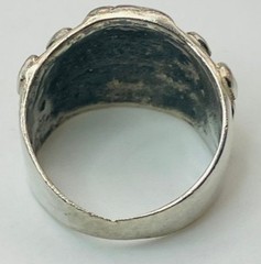 Vintage Sterling Silver 925 Scroll Cross Ring Gothic Biker Style Size 6,7.1g