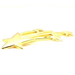 Vtg Casual Corner Gold Tone Brooch Pin LG Shooting Stars Comet Rare 1980s R