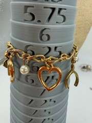 Vintage Bracelet Charm Good Luck Goldtone 6.25 inches