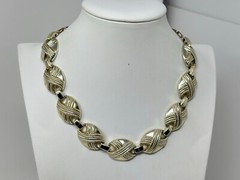 Unique Vintage Goldtone OVAL Link Choker 16-18″ Necklace