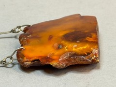 NATURAL OLD ANTIQUE YELLOW BUTTERSCOTCH BALTIC AMBER PENDANT 20,9 gr WITH CHAIN