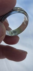 Vintage Men’s 925 Sterling Silver Greek Key Fidget Spinner Band Ring US Size 14