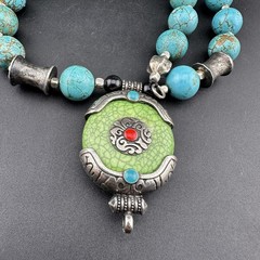 Beautiful Turquoise Necklace With A Beautiful Vintage Pendant