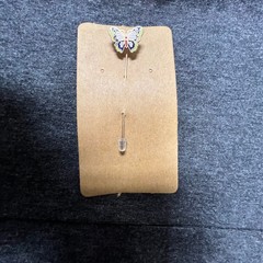 Art Nouveau or Art Deco influenced cloisonné or champlevé-style butterfly pin