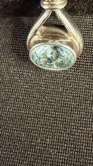 Vintage Sterling Silver Pendant Set with a Beautiful Facetted Aquamarine