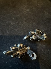 Juliana Book Piece. Black Navette, Chaton & Faceted Crystal Cha Cha Earrings