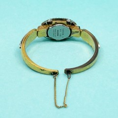 French Potens Prima Hidden Watch Bracelet Paste Set Gold Filled Retro