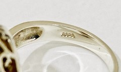 Vintage Ring Natural Baltic Egg Yolk Color Amber In 925 Sterling Silver US 6