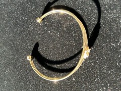 Gold Hands Fist Cuff Bracelet with Swarovsgk Diamond Stackable Adjustable