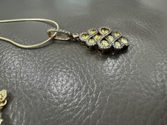 Stunning Gold Over STERLING SILVER YellowCZ Necklace PENDANT