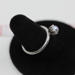 Pearl Gemstone Ring Sterling Silver
