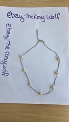 White Pearls Necklace Sterling Silver irregular shape vintage READ DESCRIPTION