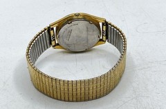 Vintage Seiko 5H23-7879 Gold Tone Quartz Watch Day Date Expansion Band 34mm