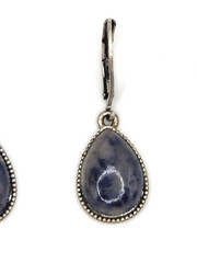 Nine West Vintage America Earrings Dangle Pierced Sodalite Leverback 1.25″ Blue