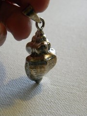 Sterling Silver Conch Shell Pendant 3D Sea Necklace Beach Shore