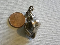 Sterling Silver Conch Shell Pendant 3D Sea Necklace Beach Shore
