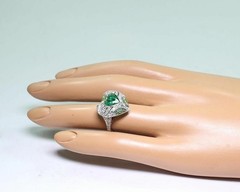 Natural Emerald 2.60 Ct Art Deco Vintage Wedding Ring 925 Sterling Silver