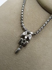 Vintage Clear Baguette tear Rhinestone Statement Necklace Elegant Art Deco-15″