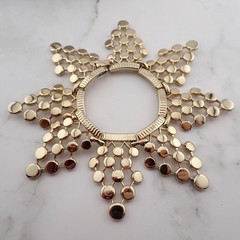 VTG Rare Monet 1954 Portico Starburst Mini Disk Triangle Necklace Bracelet Set