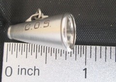 VINTAGE STERLING SILVER LARGE MEGA PHONE WITH C.O.S. ENGRAVED ON IT CHARM