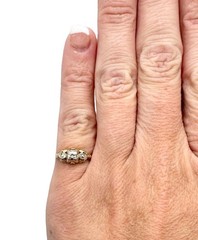 Antique Art Deco 14K Gold First Lady Two-Tone Old Cut Diamond Ring Sz 5.25