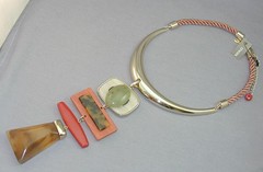 HUGE Chic’s Acrylic Lucite Modernist Necklace Kalani New With Tag