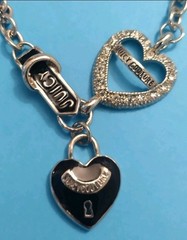 Vintage Juicy Couture Bracelet Black And Silver Charms