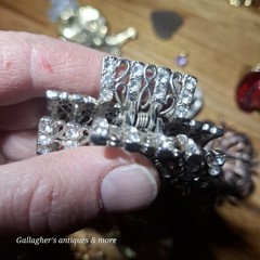 Vintage mixed Costume Jewelry brooch Lot + Etc Rhinestones Hair barrettes Charms